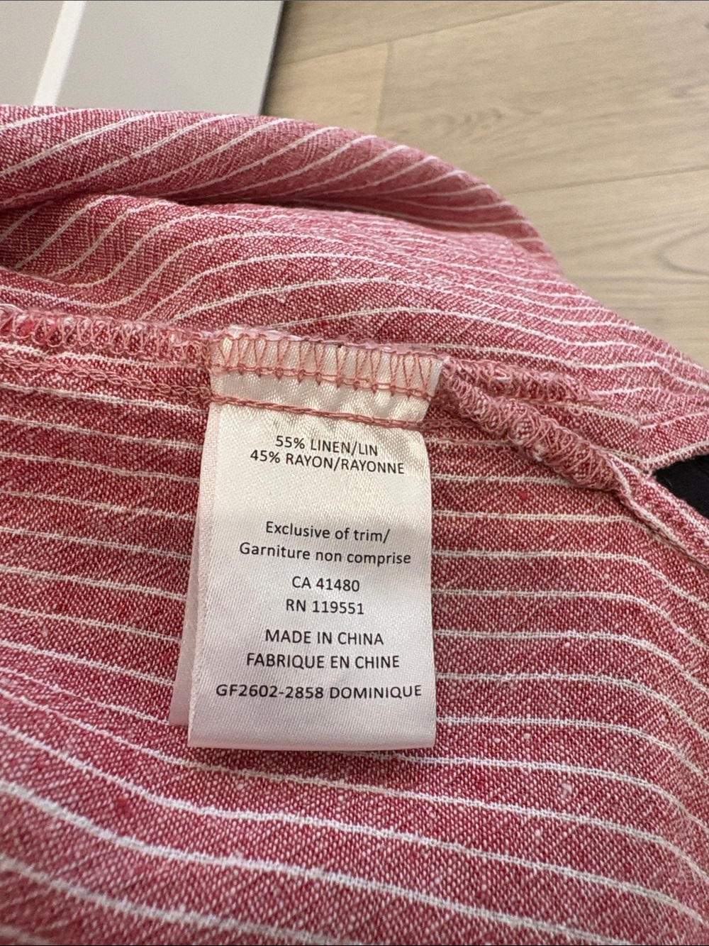Gentle Fawn Pink Striped Button-Down Shirt - Picture 3 of 3
